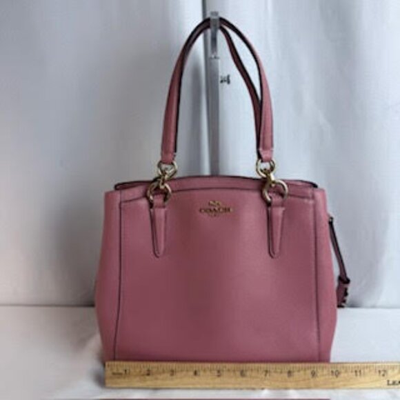 Coach AUTHENTICATED Mini City Tote Satchel Pink Pebbled Leather Gold Hardware - Picture 10 of 16